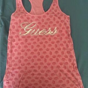 Guess Rose Tank Top with Logo
